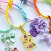 2-10Pcs Silicone Plum Blossom Gradient Keychain