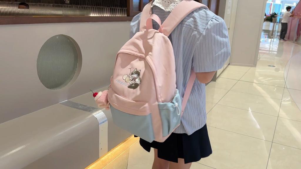 Contrast Color Backpack Student Schoolbag Children's Cartoon Backpack
