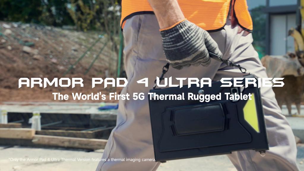 Ulefone Armor Pad 4 Ultra 5G Rugged Tablet Thermal lmaging 11800mAh 10.36" 2K Up to 16GB+256GB Android 15 LED