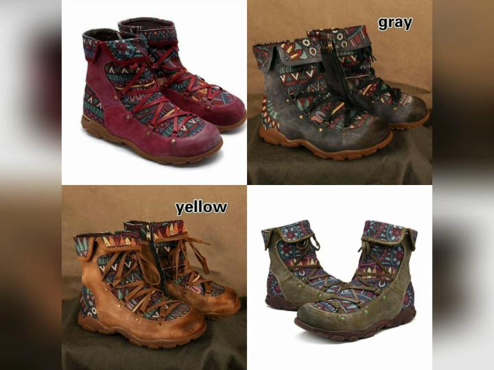 2023 Ethnic Style Fashion Boots Women's New Women's Shoes Winter Women's Boots Bohemian Women's Shoes Plus Size 43