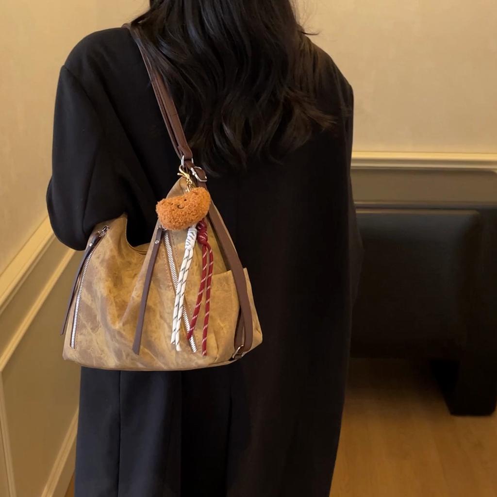 Women's Commuter Shoulder Bag Large Capacity Vintage Tote Bag