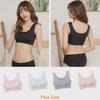 Seamless Plus Size Padded Sports Bra With Breathable Elastic And U Back Design