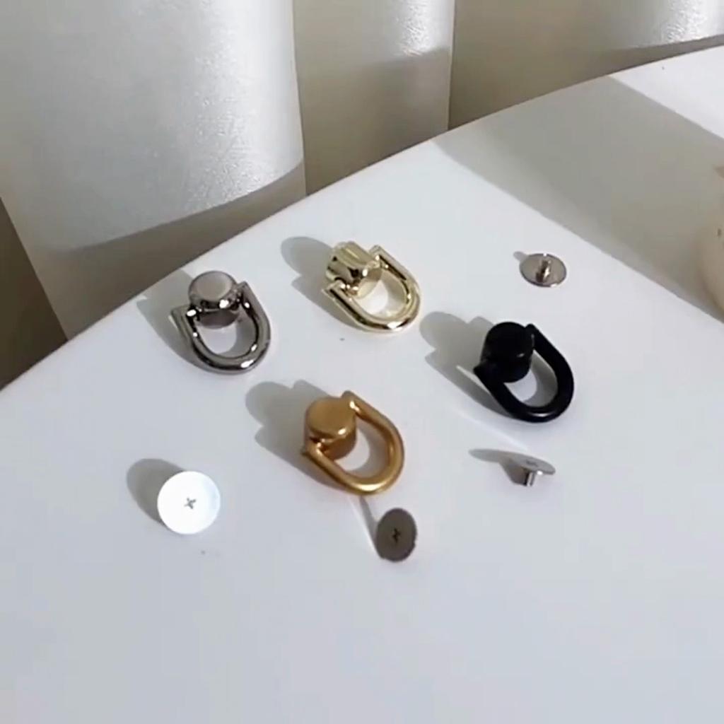 4 יחידות תיק מתכת מסמרת אבזם ציפורניים חתיכים כפתור תיק חגורת קולב עור אומנות תיק מטען אבזם אבזם תיק נצמד