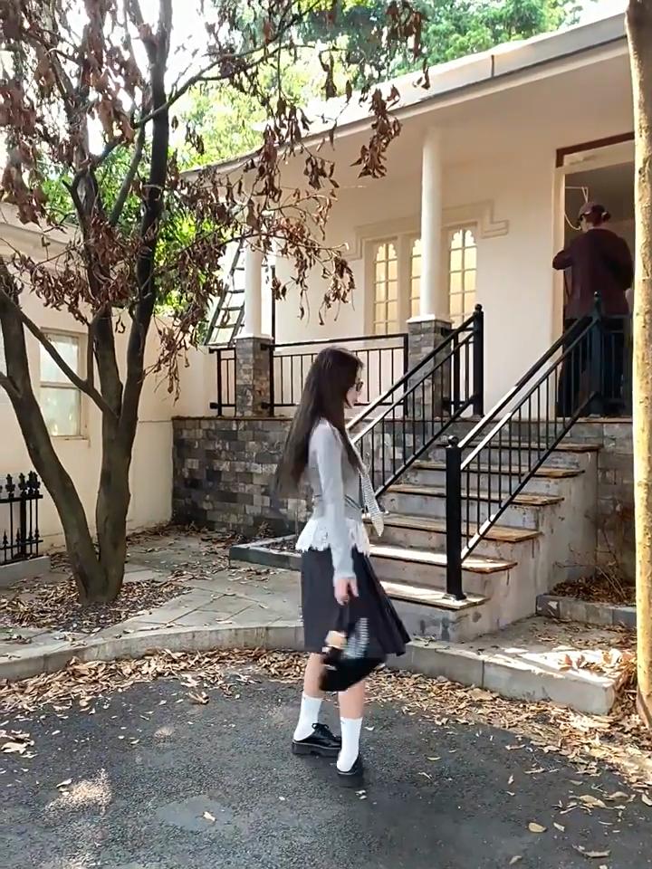 Johnature Korean Striped Shawl Faux Two-piece Long-sleeve T-shirt For Women Autumn Navy Collar Lace Fitted Top Render T-shirts