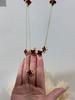 Light Luxury Four-leaf Clover Long Necklace Women with Fall and Winter Sweater Chain High-level Sense of Double Layered Stacked Clothes Pendant