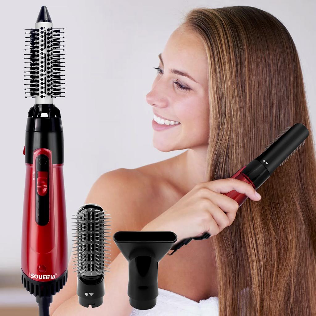 All In One Electric Curling Iron Professional Curling Wand Set Instant Heat Up Hair Curler with 2 Interchangeable Ceramic Barrels