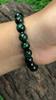 Bracelet extensible 7,5" en perles rondes d'œil de tigre étoilé vert naturel 8 mm Pour cadeau d'anniversaire Pour femme/mari RBB-58