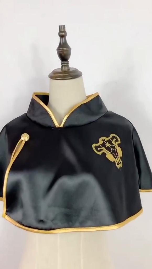 Costume de Cosplay Asta de Black Clover avec Cape Courte Durable pour Activités et Événements Thématiques