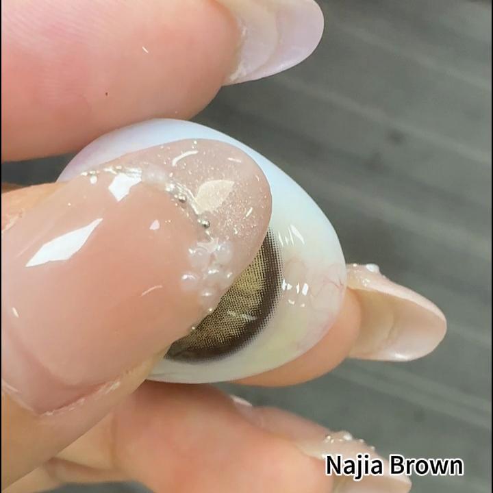 FreshLady 1 Pair 2pc 14.2mm Yearly Disposable Colored Contact Lenses, 40% Water, Brown/Green/Blue/Gray, Soft & Breathable for Daily Wear