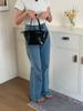 Dvojfarebná štvorcová mini taška obdĺžniková tote crossbody kožená telefónna strieborná taška cez rameno