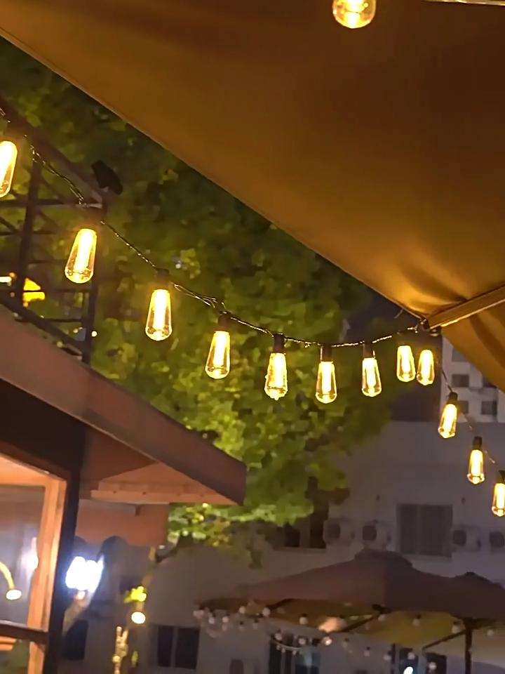 Globe Outdoor LED Lichterkette Kunststoff Bruchsichere Glühbirnen Wasserdichte Terrassenlichter für Weihnachten Garten Außen Hinterhof Veranda Dekoration Märchen