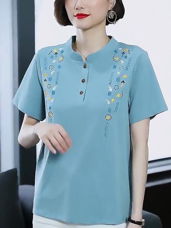 Pure Cotton Short-sleeved T-shirt Women's Loose Top Summer New Fashion Style Beautiful Bottoming Shirt