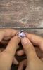 Sterling Silver Amethyst Ring - Oval Purple Gemstone Statement Ring with Accent Stone - Women's February Birthstone Jewelry