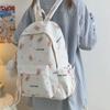 Cute Bear Print Backpack for Women and Girls Fashion School Travel Daypack with Front Pocket
