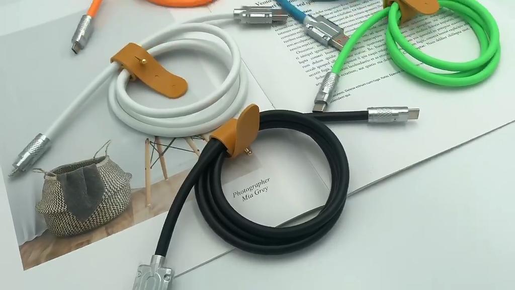 120W 6A Super Fast Charge Type-C Liquid Silicone Cable Quick Charge USB Cable For iPhone 15 Pro Max Xiaomi Huawei Samsung Pixel USB Bold Data Line
