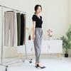 Pantalon d'été en coton et lin pour femme, taille élastique, classique, grande taille, taille haute