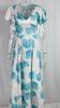 Women's Clothing, V-neck, Cinched Waist, Printed, Large Hem, Dress