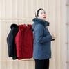 Real Fur Collar Middle Age Women's Puffer Jackets Winter Vintage Parkas Hooded Plus Size Elegant Thick Warm Down Coats Woman Outerwears