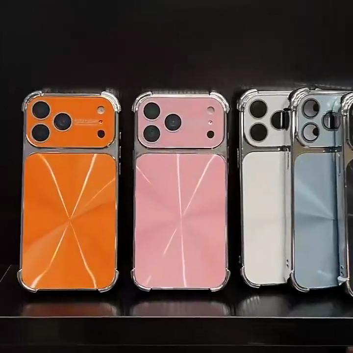 Luxury Plating CD Texture Laser Aesthetic Case For iPhone 17 Air 16 15 14 13 Pro Max Plus Dazzle Aurora Armor Shockproof Cover