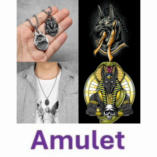 Amulett Talisman Anubis Gud Döden Halsband Hänge Antika Egypten Egyptisk Symbol Evigt Liv skydda väktare Döda
