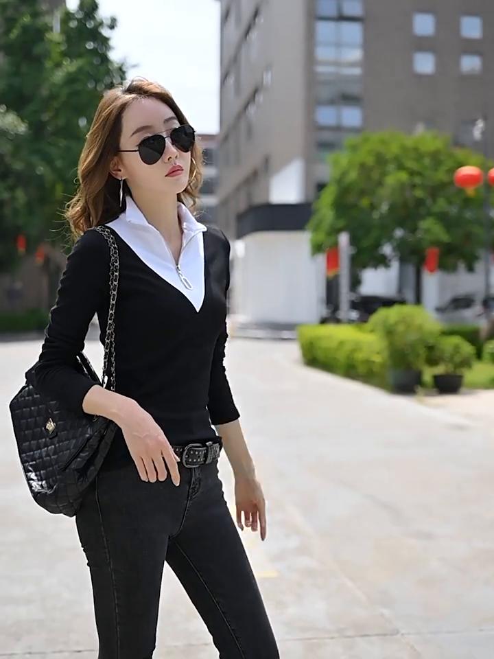 Comfortable Bottoming Shirt For Women With Long Sleeves, Half Turtleneck, Large Size, Autumn And Winter Style Inner Warm Top