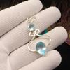 Sky Blue Topaz Gemstone Sterling Silver Designer Jewelry Pendant 1.60" For Birthday Gift PP-13-4