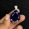 A Grade 63.3 Ct CERTIFIED Tanzanite 925 Sterling Silver Fancy Pendant Jewelry