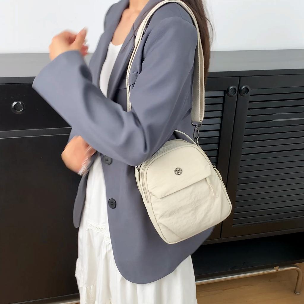 Women's Solid Color Handbag Nylon Shoulder Bag