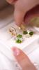 High-Grade Luxury Green Four-Leaf Clover Earrings Delicate Good-Looking Earrings Buckle Fashionable Trend Of Diamond-Set Ladies Earrings