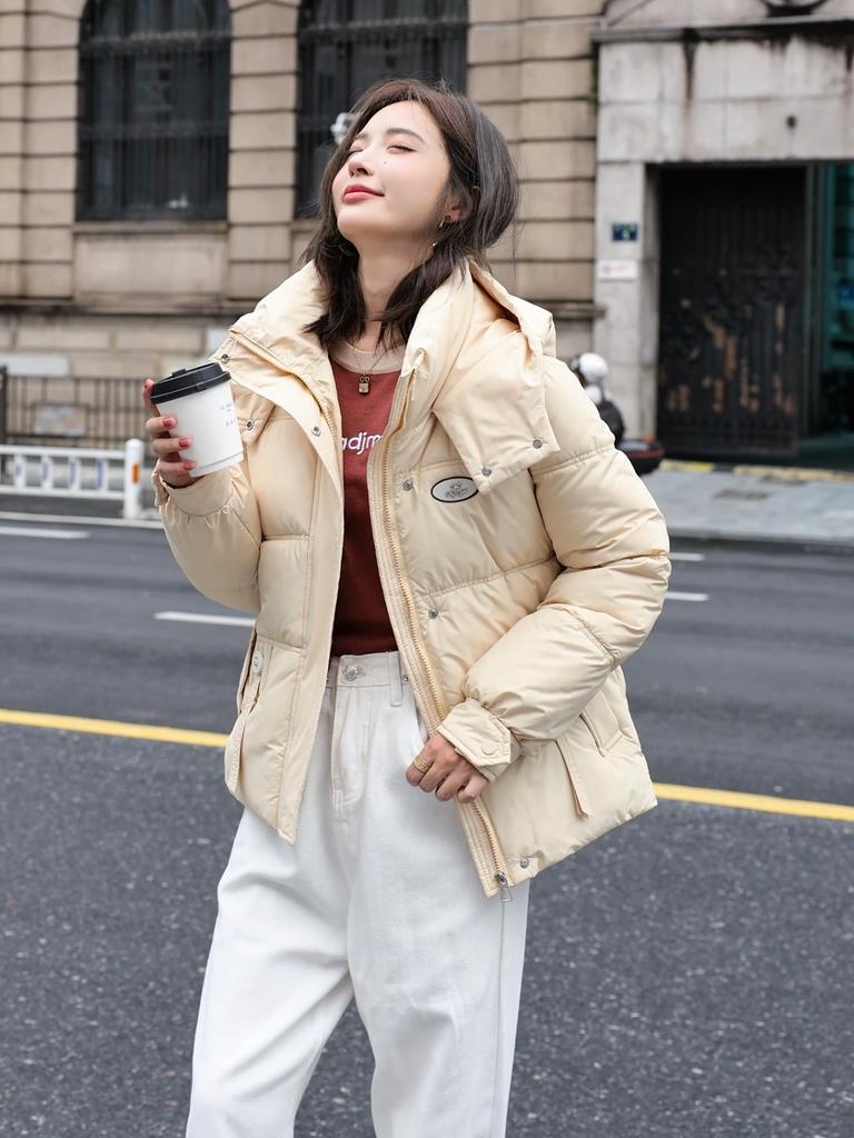 Fashion Women's Winter Jackets Hooded Casual Short Parka Female Long Sleeve Warm Coat
