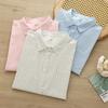 Autumn Women Striped Shirts Long Sleeve Cotton Blouses Turn Down Collar Office Lady Tops Casual Female Clothes