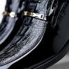 Embossed Pattern Creative Formal Single Shoes, Plus Size Business Men's Shoes, Lace Up Men's Casual Shoes