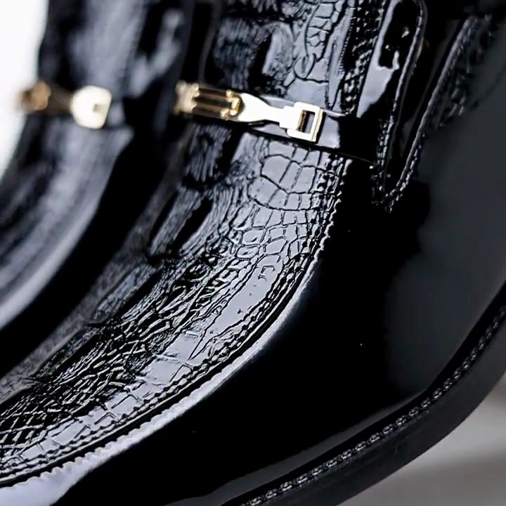 Embossed Pattern Creative Formal Single Shoes, Plus Size Business Men's Shoes, Lace Up Men's Casual Shoes