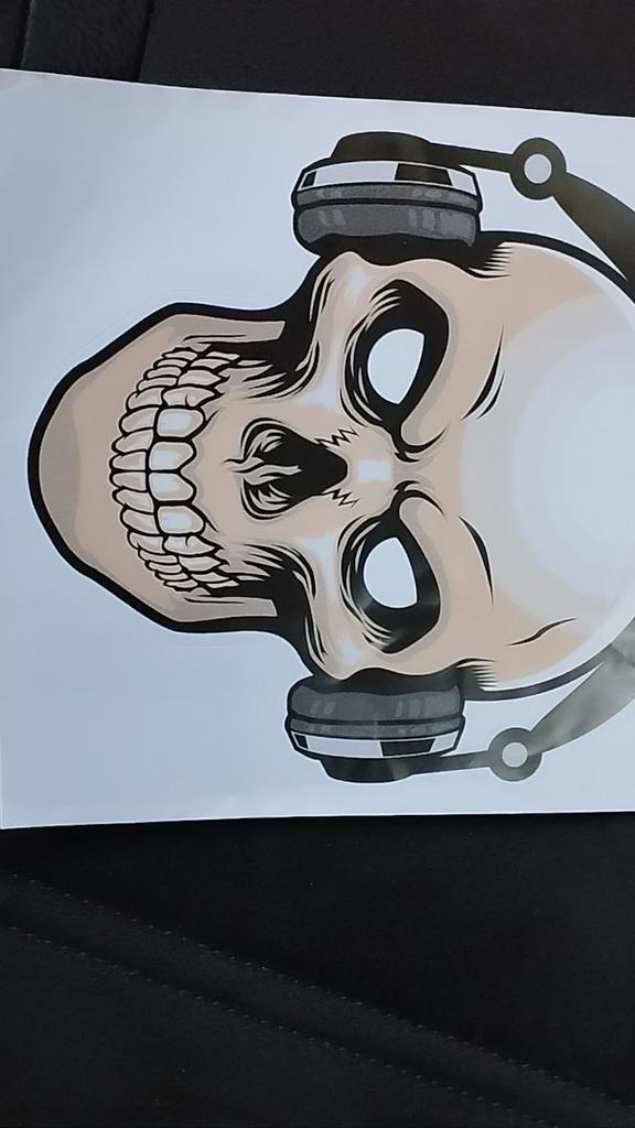 Adesivo Teschio Per Auto E Moto – Akacha, Vinile Resistente, 130x100 Mm, Per Biker E Motociclisti - 2