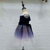 Jente off Shoulder Tyllkjole Paljett Blomst Tutu Fest Glitrende Prinsessekjole 3-10 år