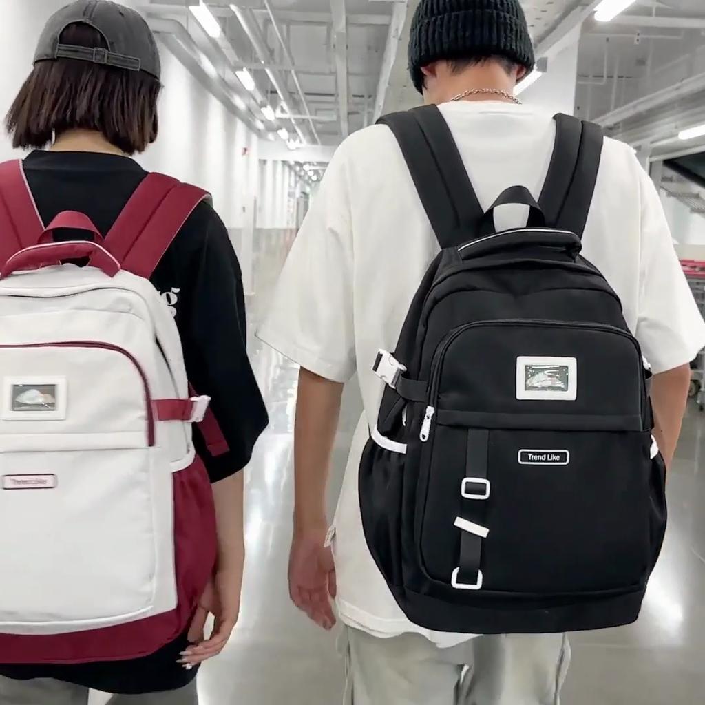 Color Block Student Schoolbag Women's Large Capacity Computer Backpack Male Travel Backpack