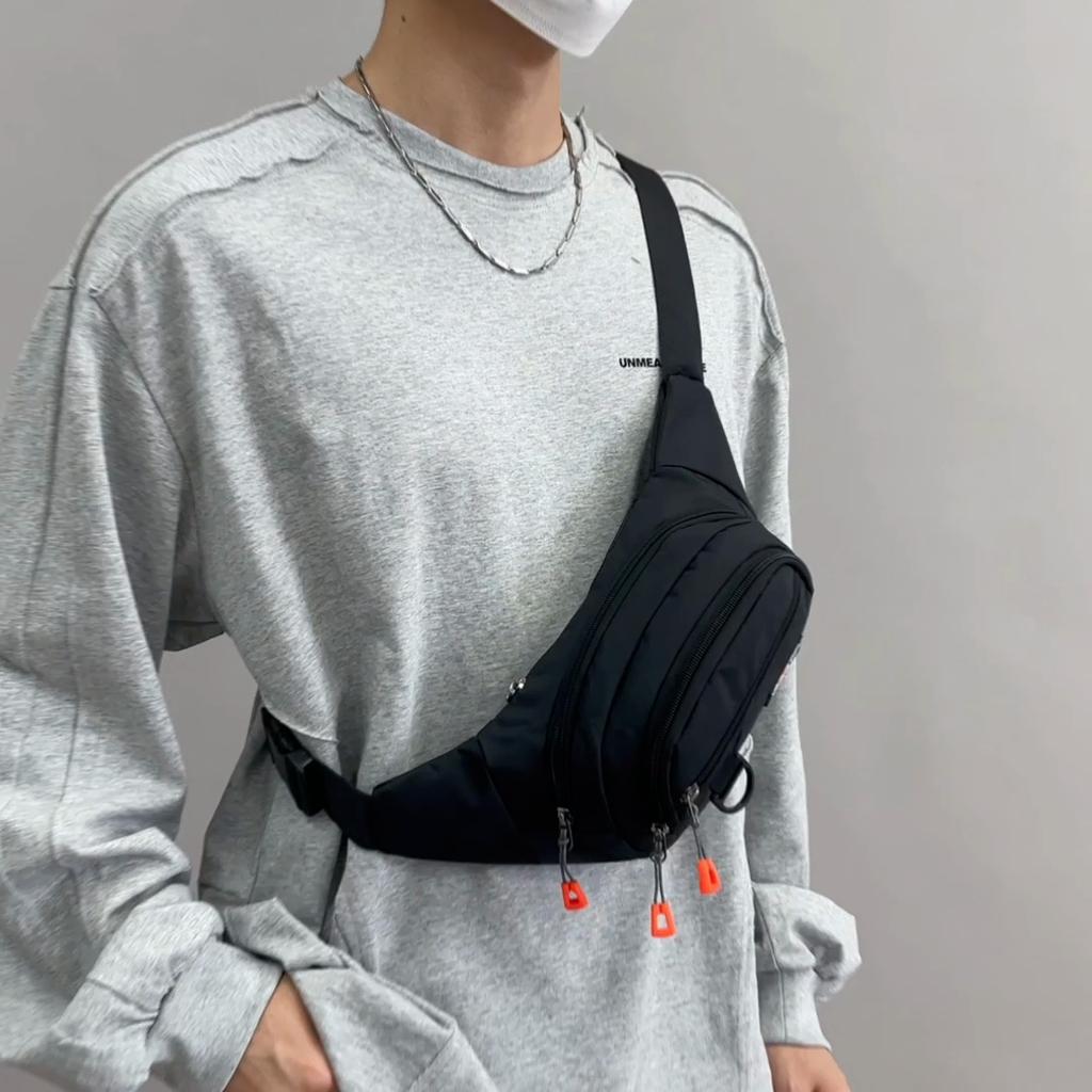 Herre Multifunksjonell Midjeveske Skulderveske Sport Utendørs Stor Kapasitet Crossbody-veske Mobiltelefonveske