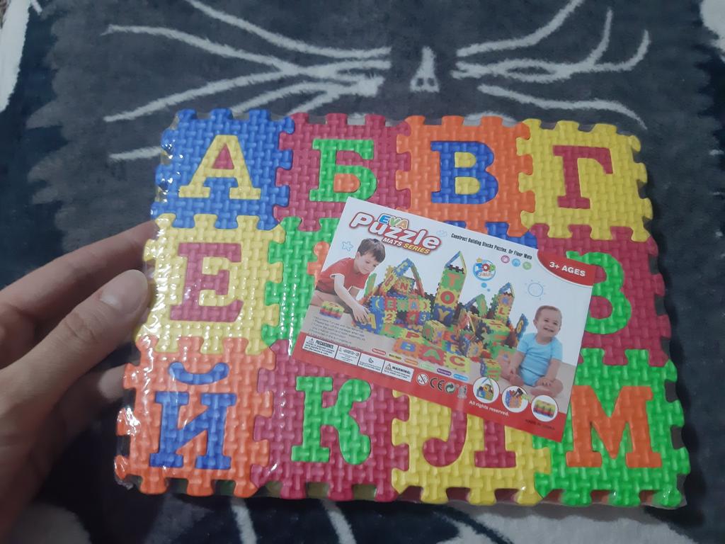 Tapis d'éveil,36 pièces Alphabet russe bébé jouet mousse Puzzle tapis EVA tapis de jeu éducatif