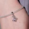 Bamoer 925 Sterling Sølv Romantisk Lilla Zirkon Rose Hengende Anheng Charms passer DIY Lagingsarmbånd & Armring Fint Smykke