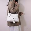 Large Capacity Women's Solid Color Shoulder Bag Multi-Layer Crossbody Bag Multi-Functional Mother Bag