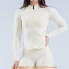 Seamless Long Sleeve Yoga Jacket With Zipper For Women Fitness And Running Activities
