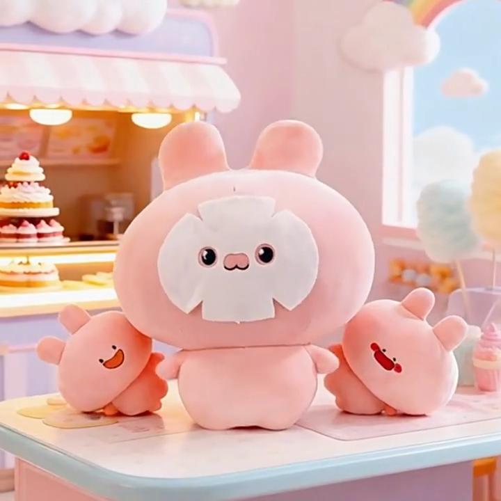 Bambola di peluche carina Asamimi con peluche a pelo corto Giocattolo morbido per regalo di compleanno