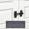 Commercial Grade Stainless Steel Sliding Farmhouse Door Lock -180 Degree Flip, Uncharged, Durable - Home Security and Security Enhancers,