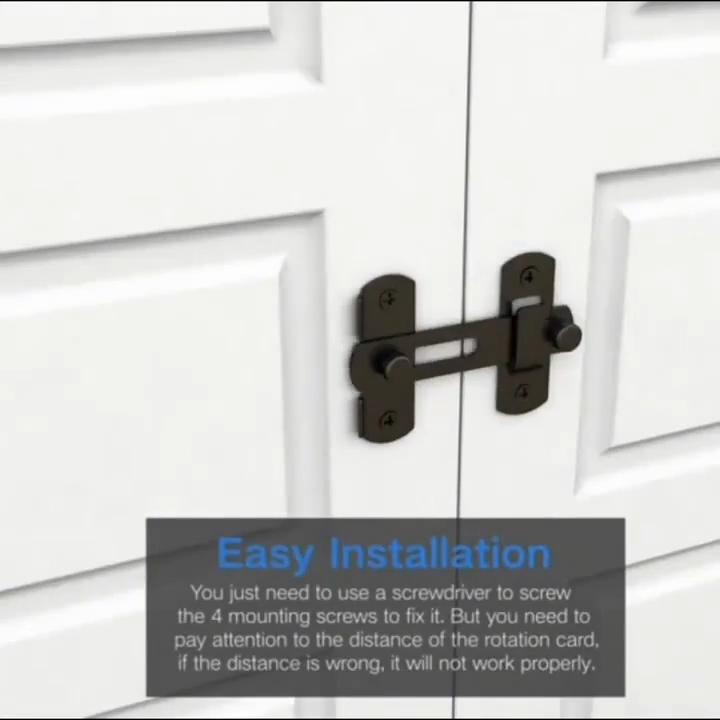 Commercial Grade Stainless Steel Sliding Farmhouse Door Lock -180 Degree Flip, Uncharged, Durable - Home Security and Security Enhancers,