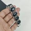 Dainy Svart Onyks Edelstein Håndlaget 925 Sterlingsølv Armbånd, Svart Onyks Armbånd Til Kone, Unisex Armbånd, Bryllupsgave