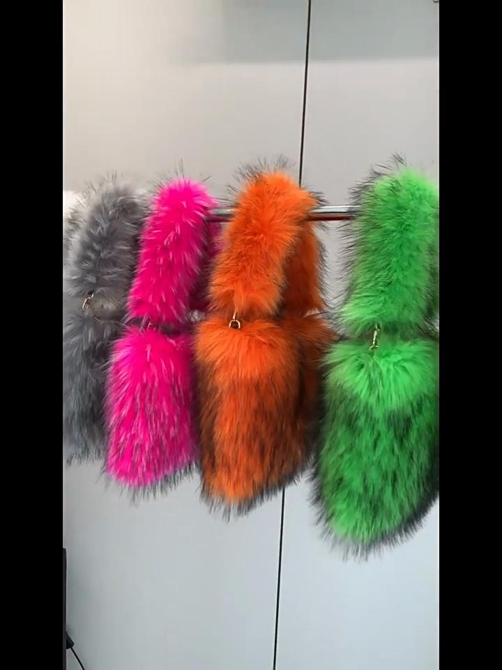 Weichem Kunstfell Luxuriöser Y2k-Stil Damen Tragetasche Mode Trendige Plüschhandtasche