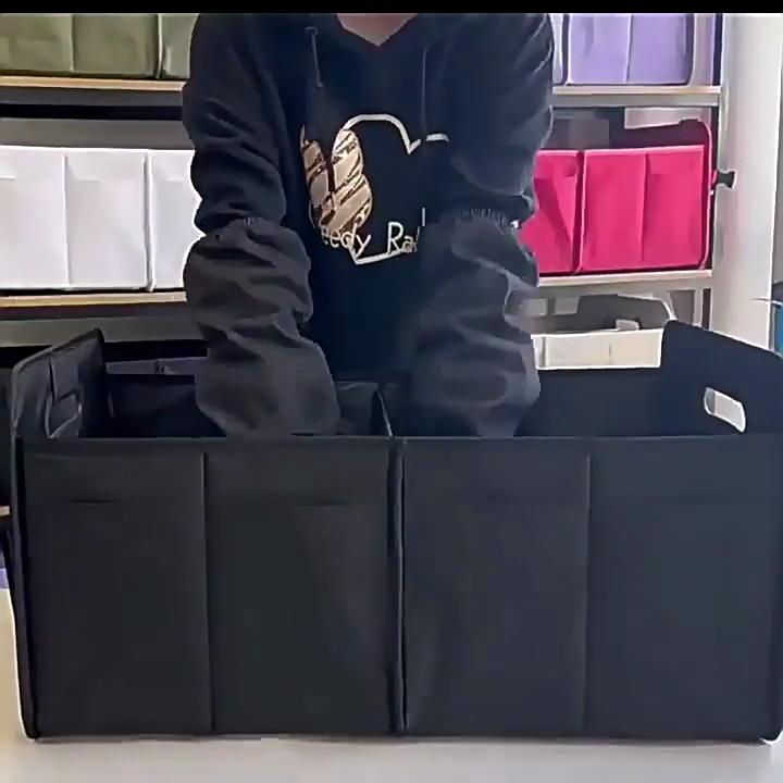 Foldable Car Trunk Organizer, Large Capacity Multi-Compartment Storage Box for SUV & Auto Accessories