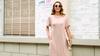 Womens T Shirt Dress Drop Shoulder Side Slit Loose Maxi Dress With Pockets