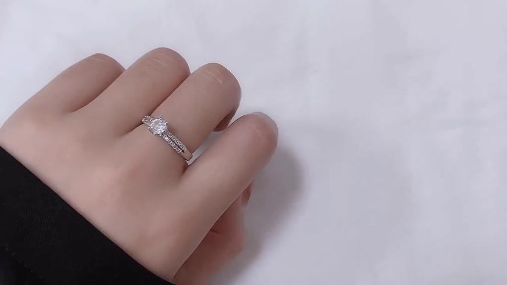 Lindon Classic Copper Alloy Zircon Ring Ladies Jewelry Wedding Promise Party Gift
