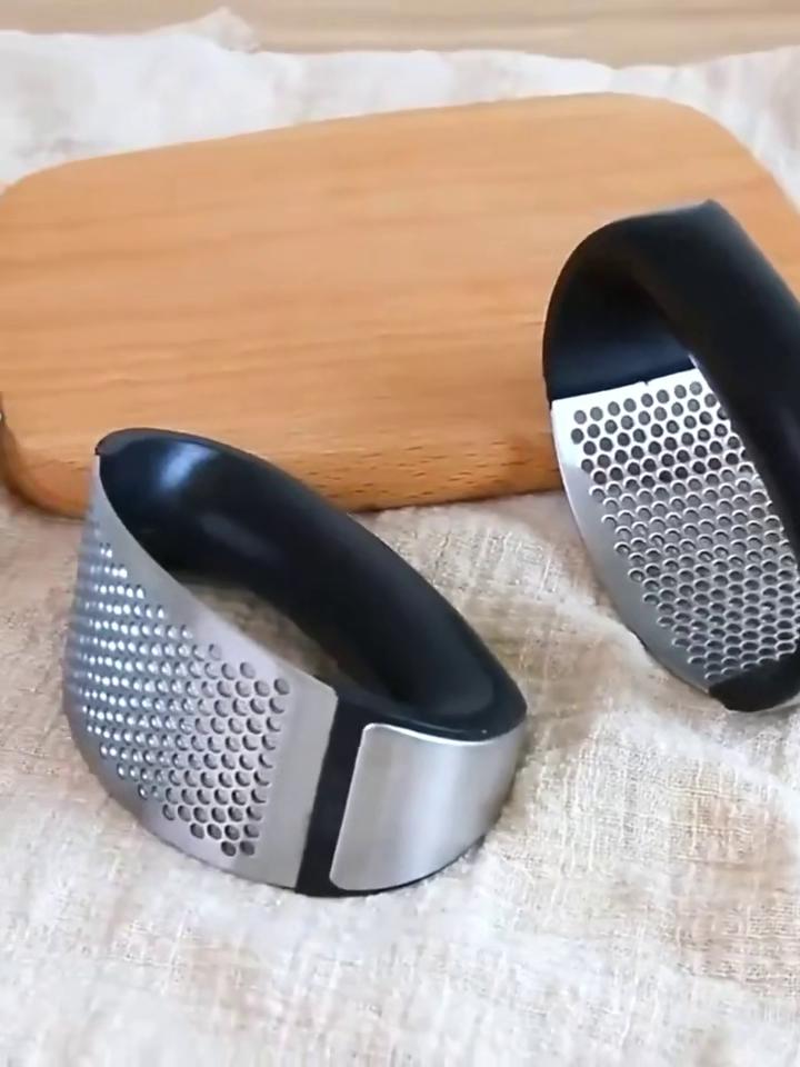 Rostfritt stål Vitlökspress Kross Manuell Vitlöksfärs Hackning Vitlök Verktyg Frukt Grönsaksverktyg Kökstillbehör Gadget